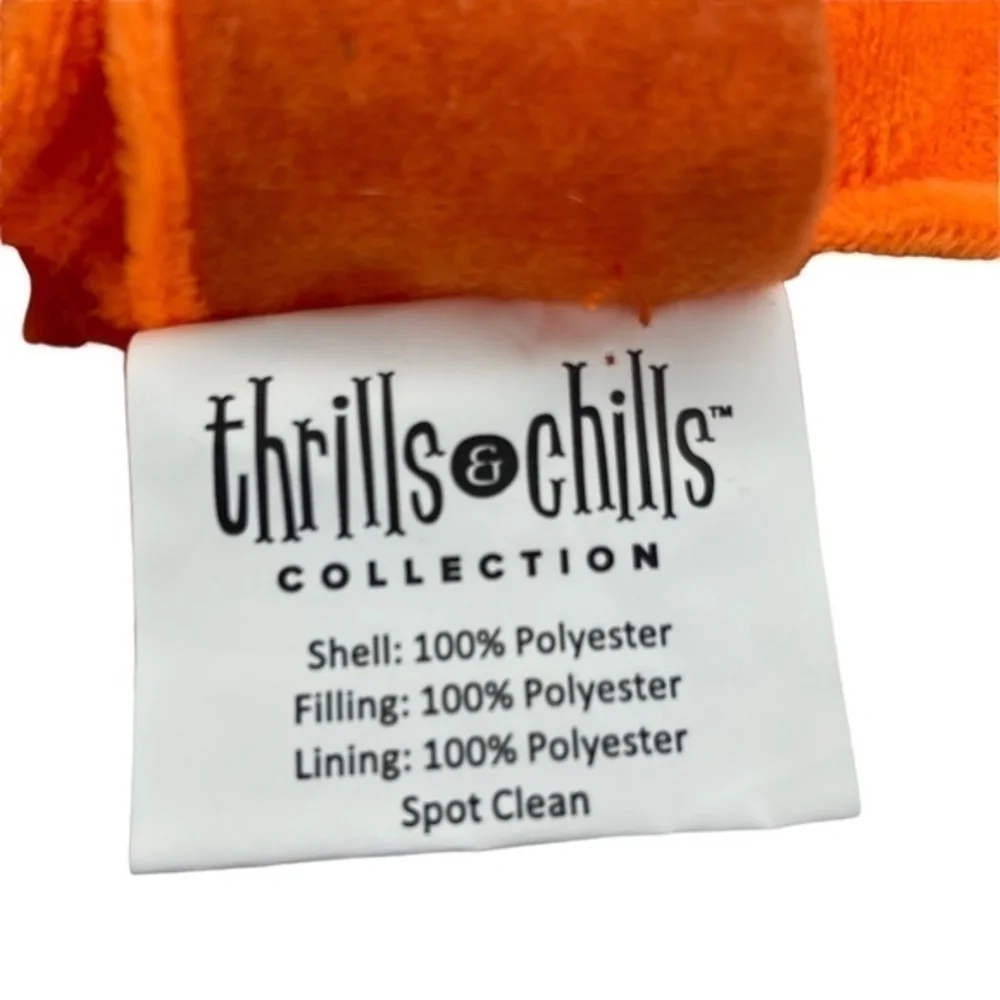 Thrills Chills Collection Dog Pumpkin Costume Plush Sequin Halloween Size XS